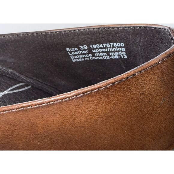 New Dansko Francine Wedge Clogs Studded Brown Leather Chunky Mule Comfort 39/9 - Picture 7 of 16